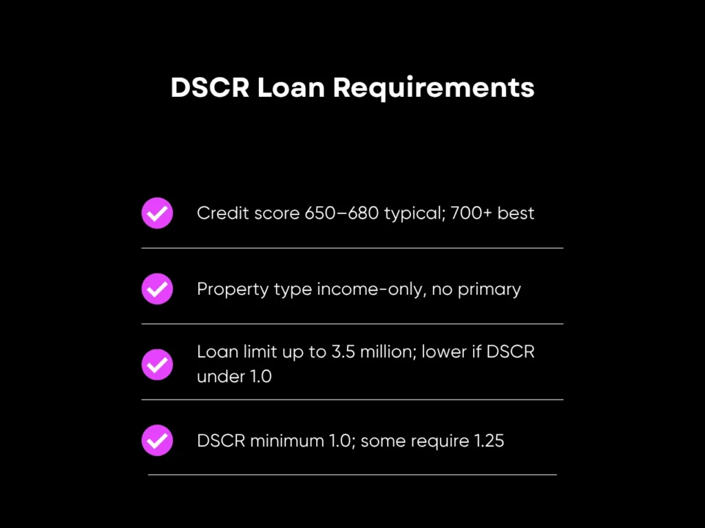 DSCR Loan Down Payment Requirements: Complete Guide for Real Estate Investors 3 DSCR Loan Requirements