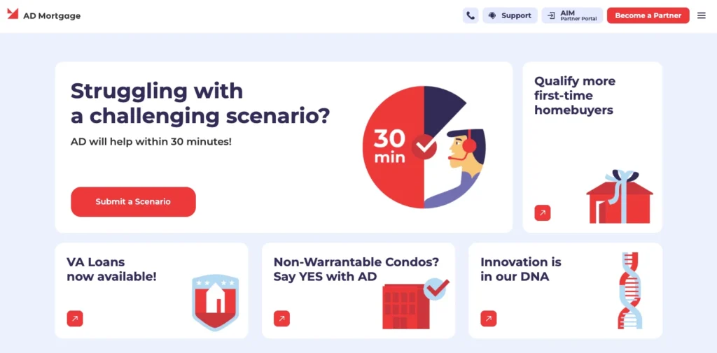 7 Top Non QM Mortgage Lenders: Our Top Picks in 2025 5 A&D Mortgage LLC_homepage