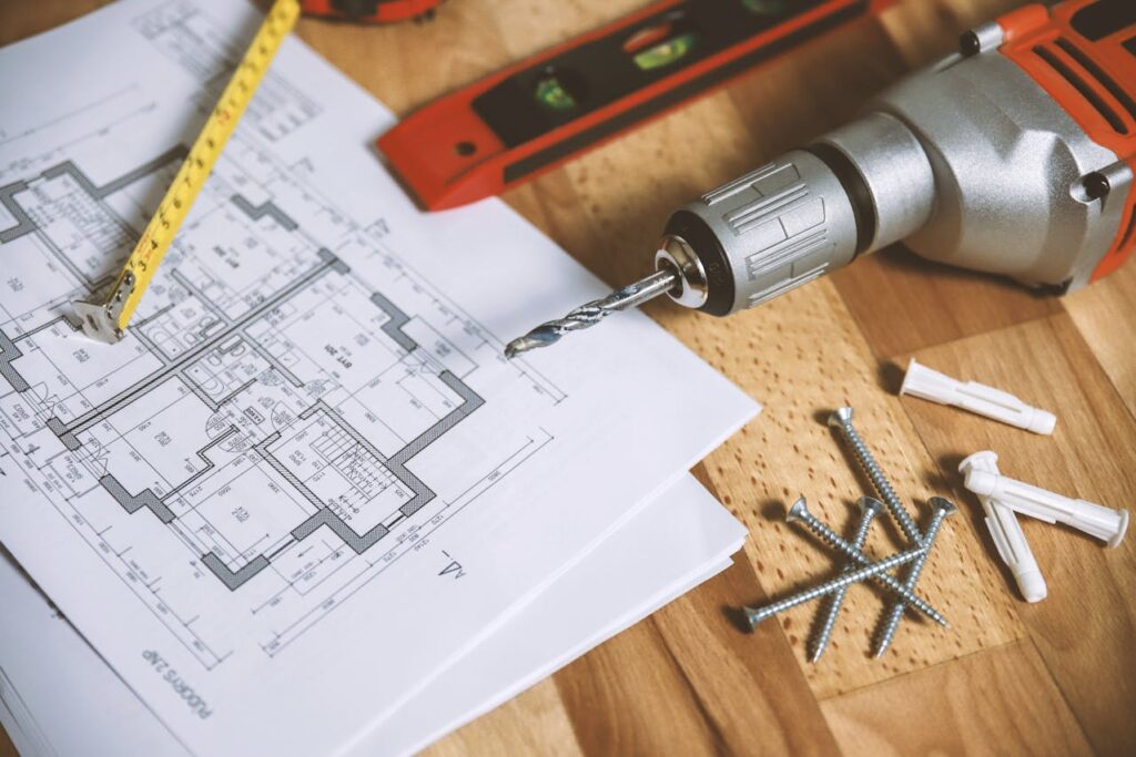 Construction Loans: The Complete Guide 1 Building plans for a home being built with construction loans.