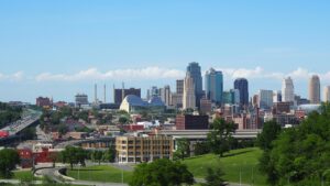 A view of Kansas City, an ideal place to get a DSCR loan Kansas.