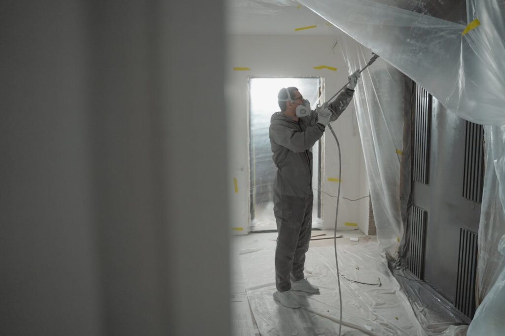 Real Estate Investment Loans: The Ultimate 2025 Guide 1 A man is painting a property that's being flipped using a fix-and-flip loan -- just one out of many real estate investment loans you could get.