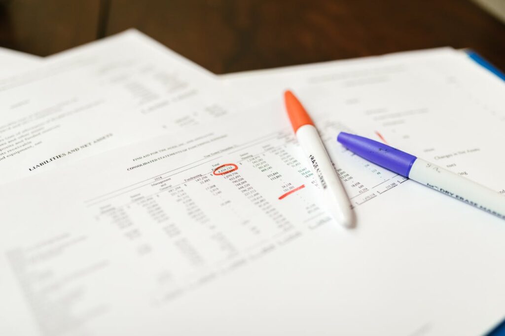 Foreign National Loans Florida: Loans for Non-US Citizens 2 A closeup of bank statements, which are typically a required document to qualify for foreign national loans Florida.