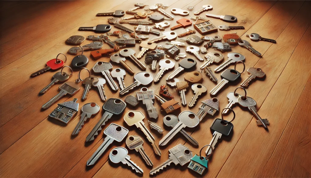 Building Your Portfolio: Financing for Real Estate Investors 2 A bunch of house keys laying flat on a table that shows the power of financing for real estate investors to help you grow your portfolio.