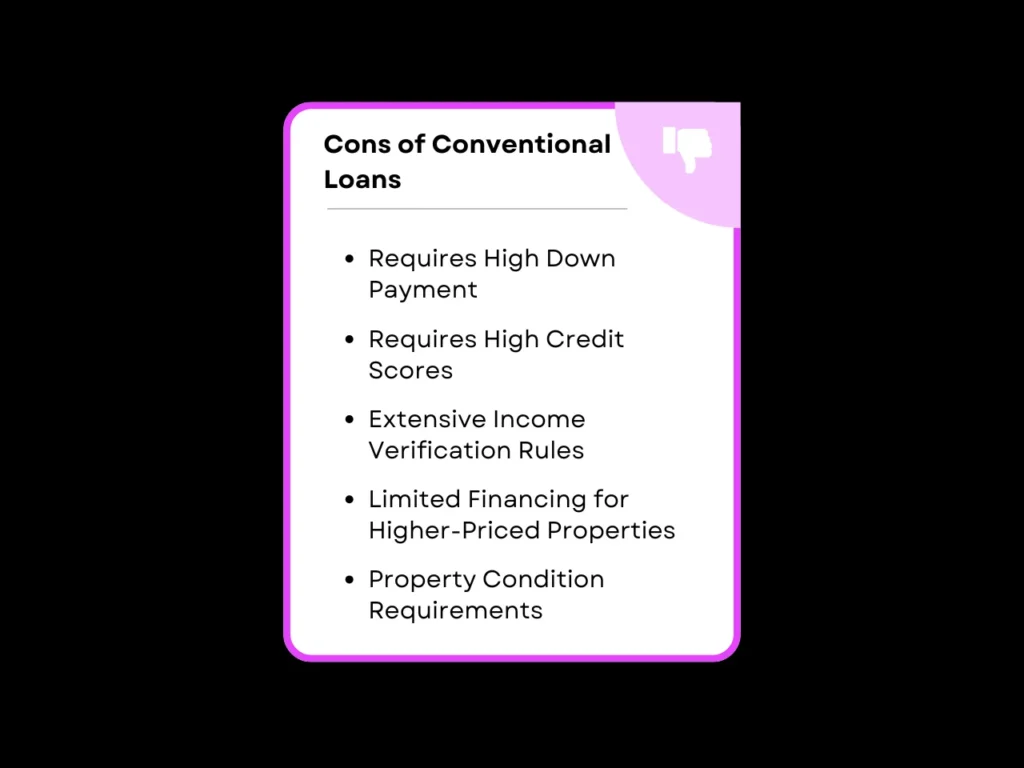 What Are the Different Types of Loans for Investment Property? 4 Cons of Conventional Loans