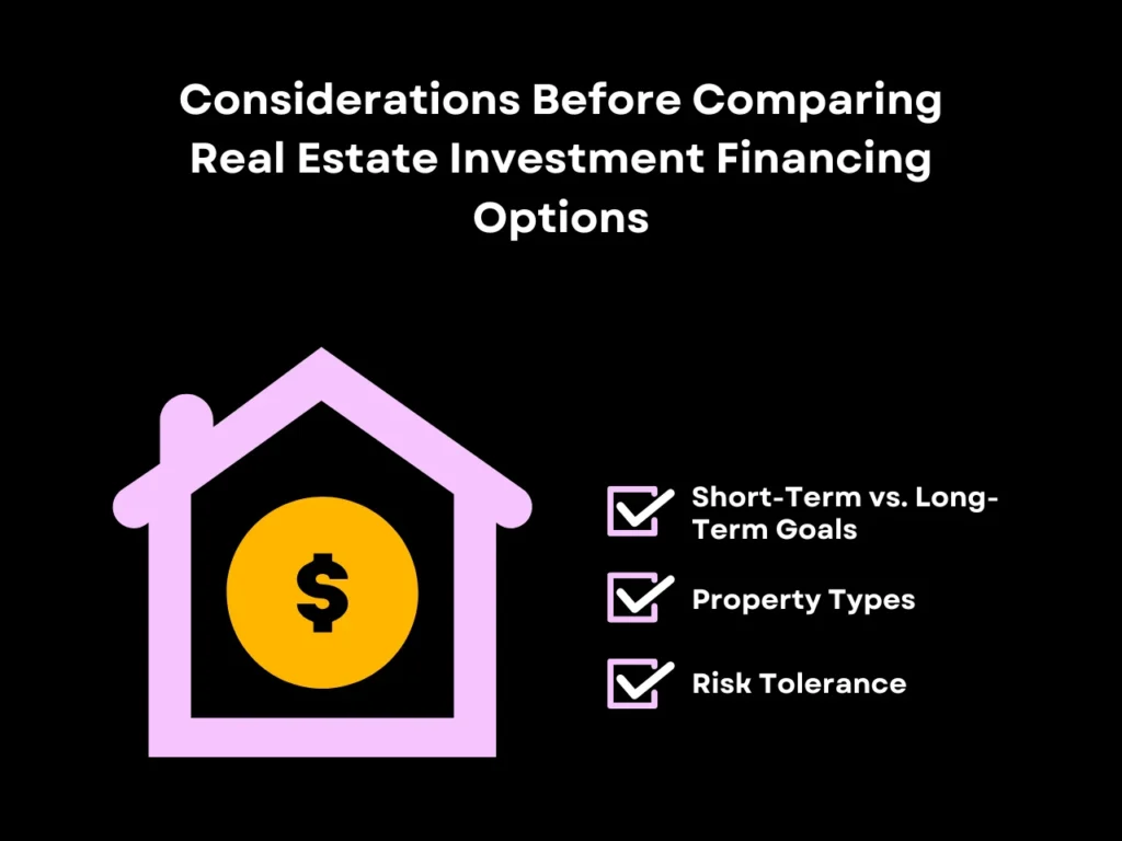 How to Compare Real Estate Investment Financing Options 1 Considerations Before Comparing Real Estate Investment Financing Options