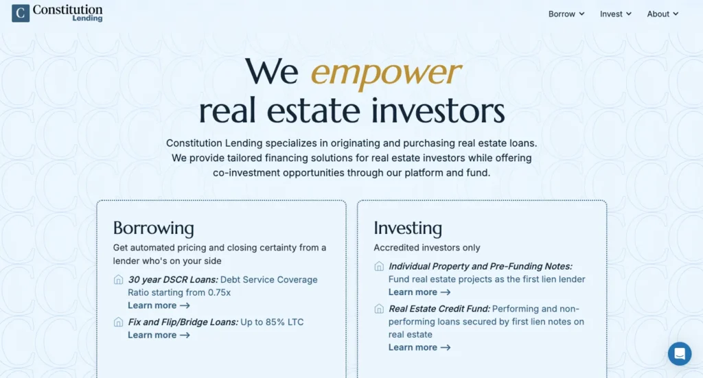 Top 7+ Florida DSCR Loan Lenders Who Actually Get Investors 2 Constitution Lending_homepage