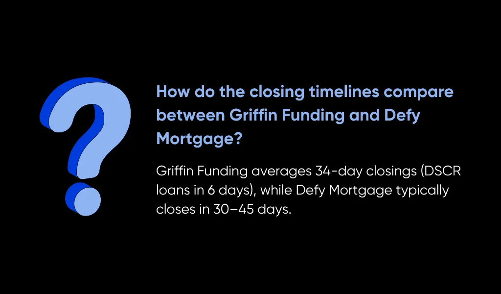 Griffin Funding vs Defy Mortgage: Comparison for Investors in 2026 5 How Do the Closing Timelines Compare Between Griffin Funding and Defy Mortgage