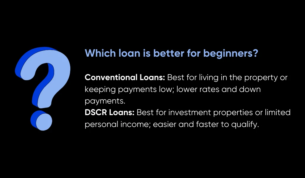 DSCR Loan vs Conventional Loan: Which is Better For Property Investors? 6 Which Loan Is Better for Beginners